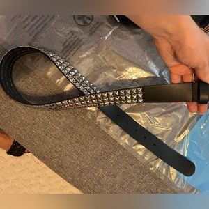 Black studded belt